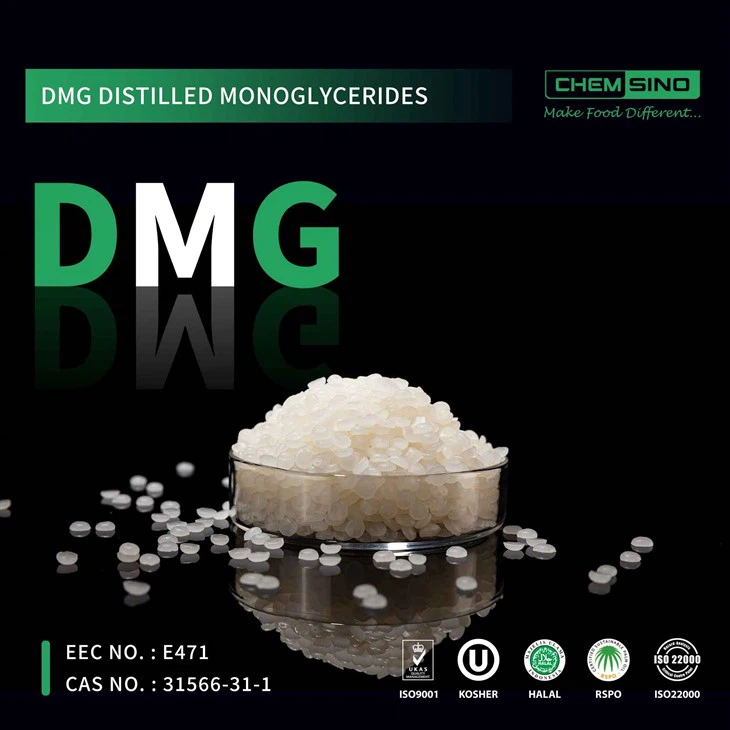 Lågprisdestillerade monoglycerider DMG-tabletter för yoghurt CAS-nr 31566-31-1