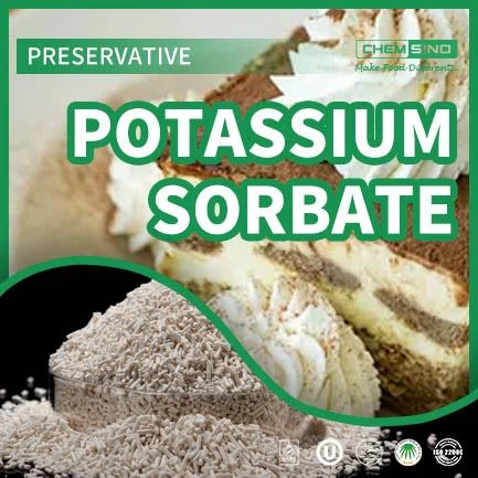 Bulk kaliumsorbat E202 CAS 24634-61-5 för livsmedel med lång hållbarhet