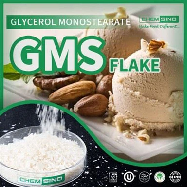 CAS-nr.31566-31-1 Livsmedelsklass GMS 40 Flake Glycerol Monostearate 40 Flake